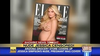Jessica Simpson Elle Cover Censored
