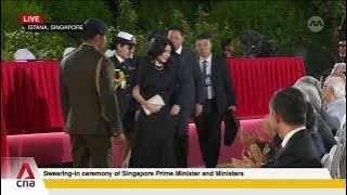 Deputy Prime Minister Lawrence Wong and wife Loo Tze Lui arrive! | Swearing-in Ceremony 2024