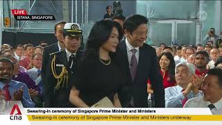Deputy Prime Minister Lawrence Wong and wife Loo Tze Lui arrives! | Swearing-in Ceremony 2024