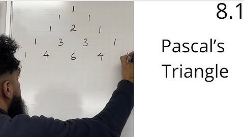 Edexcel AS Level Maths: 8.1 Pascal’s Triangle