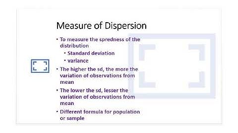 STA1101 Chapter 2 Part 3: Measures of Dispersion