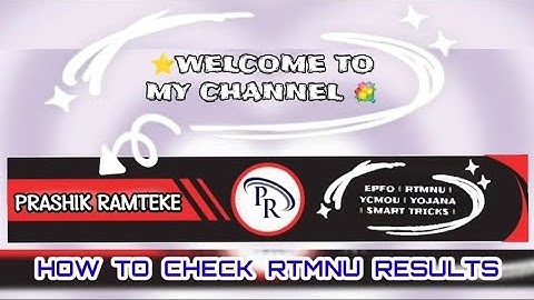 RTMNU RESULT || Rtmnu Result || How To Check Rtmnu Result || RTMNU ||