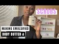 Making Emulsified Body Butter and Foaming Sugar Scrubs | Restock Day in the Life of an Entrepreneur