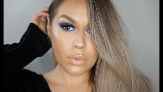 KKW X MARIO blue smokey eye tutorial