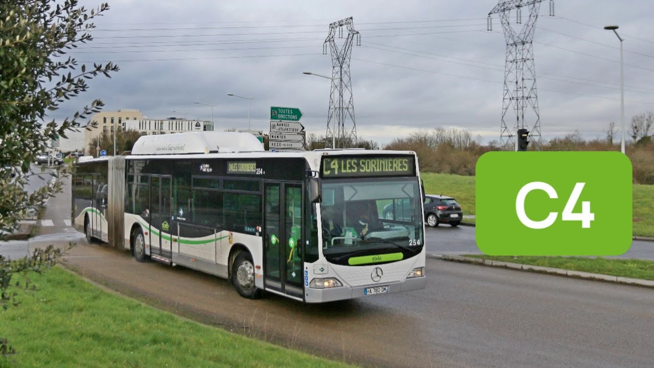 Mercedes-Benz Citaro G GNV N°254 - Ligne C4 - Réseau Naolib - Nantes