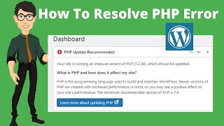 Famous How To Resolve PHP Update Required Error In WordPress Profile