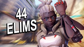 44 Elims - Overwatch 2 Sojourn Gameplay (No Commentary) @abkow