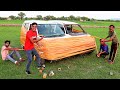 Taping Two Cars Together Using Cello Tape | दो गाड़ियों को टेप से चिपका कर चलाया | Wow