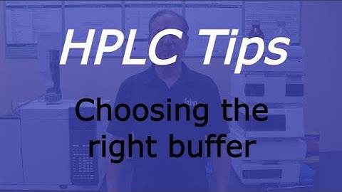 How to choose the correct HPLC buffer?