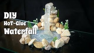 Diyhot Glue Gun Waterfallwaterfall Show Peace Hot Glue Waterfall Tutorialeasy Waterfall Tutorial
