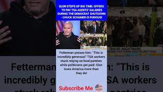 ELON STEPS UP BIG TIME: OFFERS TO PAY TSA AGENTS' SALARIES DURING THE DEMOCRAT SHUTDOWN