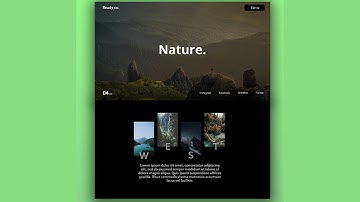 Nature Website  UI Design | Adobe Photoshop | I Love Web Design