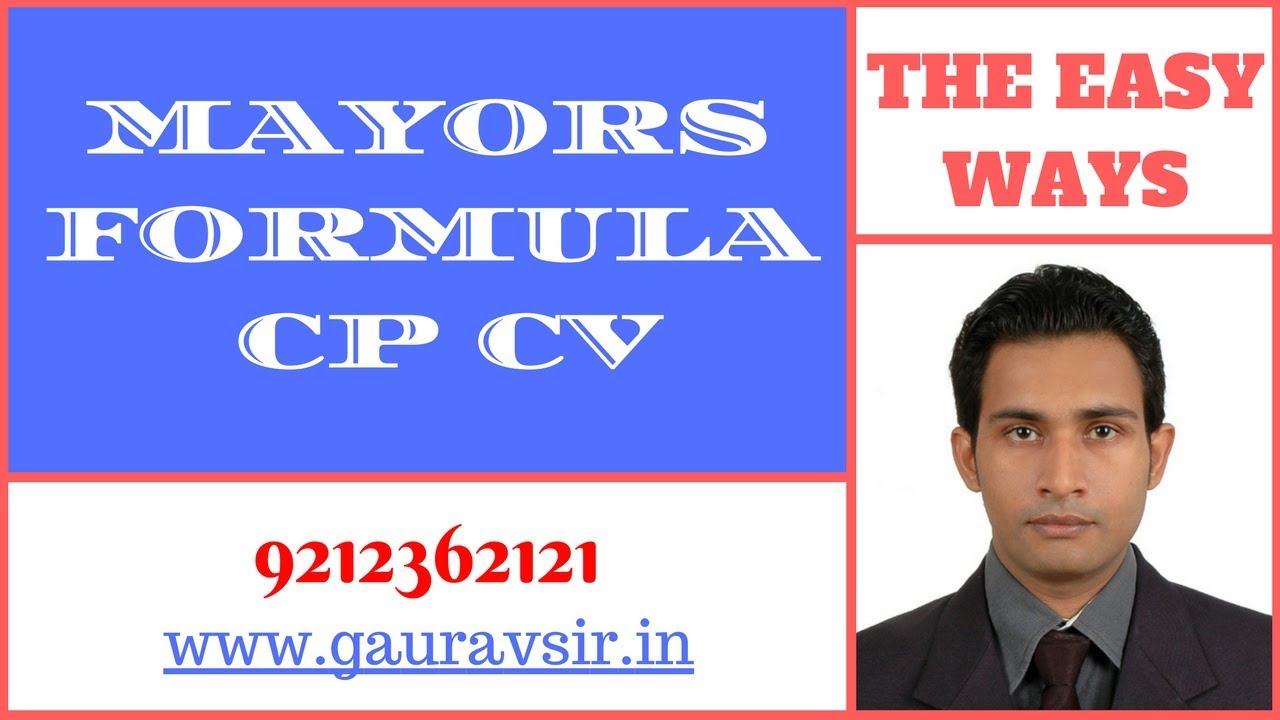 mayors formula cp cv - YouTube