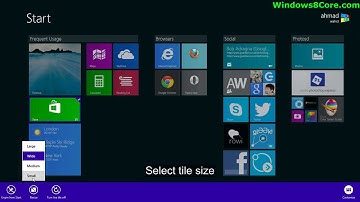 Windows 8.1 Beginners Guide - How to resize app tiles on Start Screen