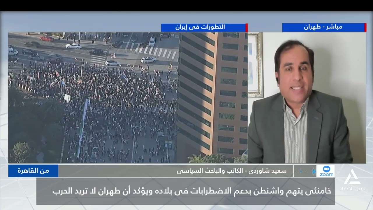 سعيد شاوردى: خامنئى يتهم واشنطن بدعم الاضطرابات فى بلاده ويؤكد أن طهران لا تريد الحرب