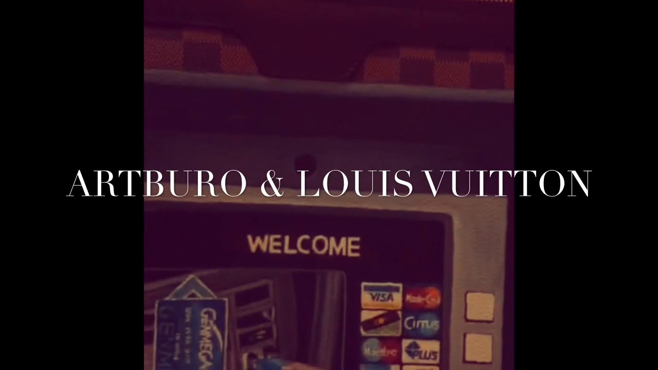 ARTBURO & LOUIS VUITTON Luggage. Design by Alisa Kovtunova. Exceptional painted Louis Vuitton.