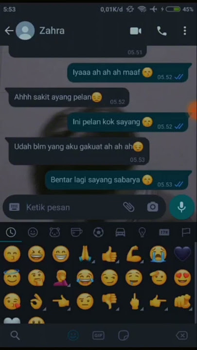 Chat WhatsApp sedih sayang pelan pelan sakit