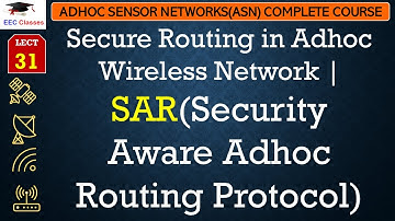 L31: Secure Routing in Adhoc Wireless Network | SAR(Security Aware Adhoc Routing Protocol)