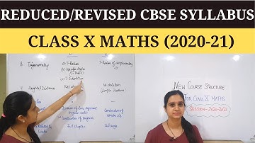 CBSE REDUCED/REVISED SYLLABUS 2020-21 FOR CLASS X MATHS || DELETED TOPICS IN CLASS 10 CHAPTERWISE