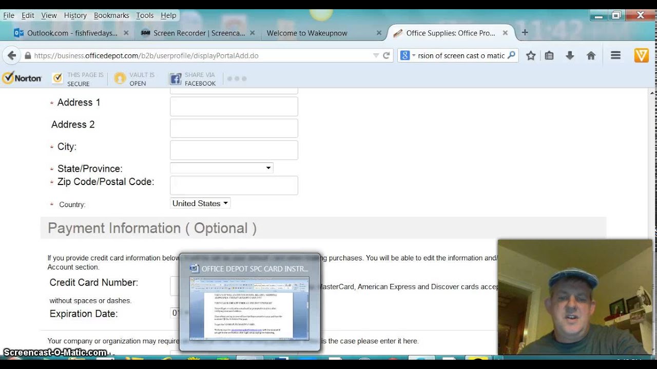 Wakeupnow How to Get your Office Depot Store Purchasing Card YouTube