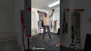 #0208. 30 Sec Latchbar Reel Portable Extended Cross Pulls with Resistance #resistancebandexercises