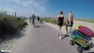 Landal Beach Resort Ooghduyne naar strand met de fiets