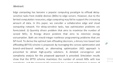 Energy Efficient Task Offloading and Resource Allocation for Delay Constrained Edge Cloud Computing