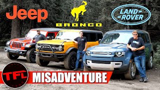 Bronco vs Wrangler vs Defender: We Drive Them OffRoad Up A Mountain, But Only Two Make It Back!