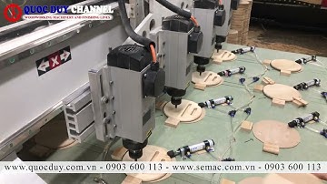 Máy Điêu Khắc Cnc 4 Đầu Gia Công | Máy Chạm Khắc Gỗ - SFDWT 1325 | SEMAC