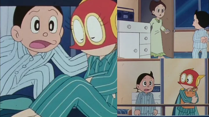 Mitsuo hides Pako & Pako falls asleep in Mitsuo's House! 😴 #Perman #Pako #パーマン