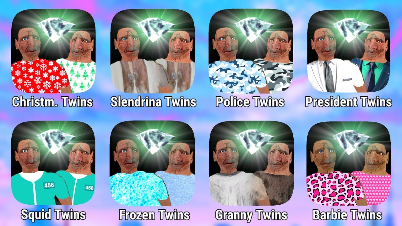 All New The Twins Mods || Barbie Twins | SlendrinaTwins | Sponge Twins |Christmas Twins | Granny Mod