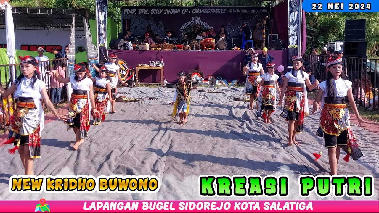 REOG NKB NEW KRIDHO  BUWONO BUGEL SALATIGA TARI KREASI PUTRI ANAK + JEPAT ULTAH NKB 39 TH