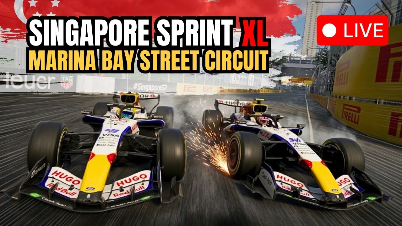 🔴 LIVE 🇸🇬 2026 Singapore Sprint / Marina Bay Circuit / AI Race Prediction XL / F125 AI Gameplay Sim!