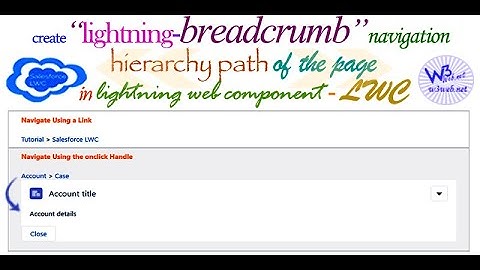 how to building dynamic breadcrumbs of navigation hierarchy path in Lightning Web Component (LWC)