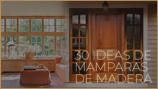 30 Ideas de Mamparas de MADERA  Puertas Mampara maderas más finas | 2022 |