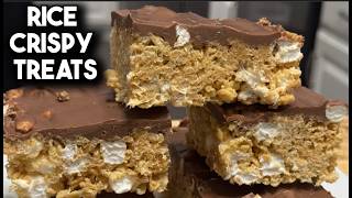 How I Make The Most Delicious Rice Crispy Treats With Peanut Butter And Chocolate