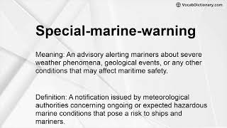 Special-marine-warning Meaning
