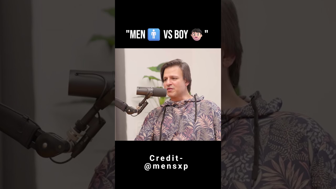 “A boy looks for comfort. A man takes responsibility.” 