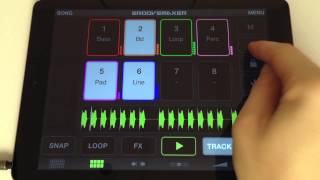 GrooveMaker 2 Tutorial Part 2/6 - Pads, Loop Length, Timestretch - Loop remixing app for iPad screenshot 2