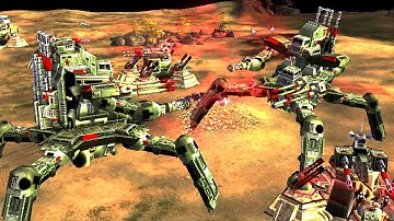 Artillery General vs Artillery General - Mod GIANT ROBOT - C&C Generals Zero Hour