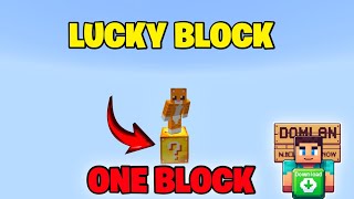 LUCKY BLOCK ONE BLOCK MAP 🤯 | FOR MCPE 1.20+ | #minecraft #trending #oneblock #luckyblock