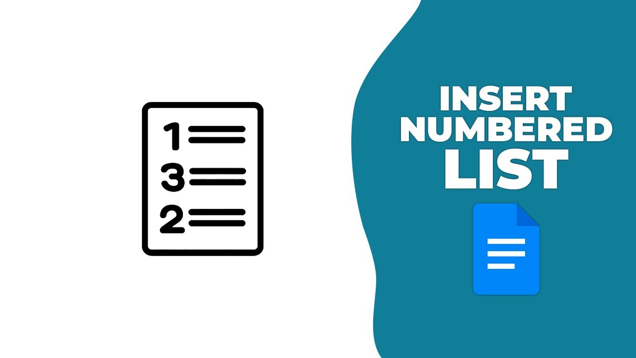 How to insert google docs numbered list
