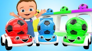 Baby Hammer 3D Soccer Balls Cars Toys to Learn Colors for Kids  Toddlers Learning Video