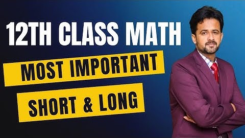 12th Class Math || 2nd year math most important Questions - 2nd year math Guess 2025