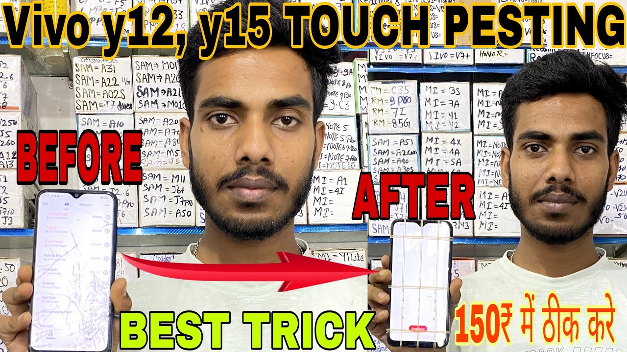 Vivo Y12 Crack Damage Broken Only Touch Glass Replacement || Vivo y12,y15,y17 Touch Pasting || 2023