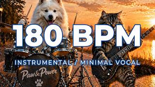 180 BPM Running Music Mix | 100 Min | Metronome Synced | Instrumental &amp; Minimal Vocal