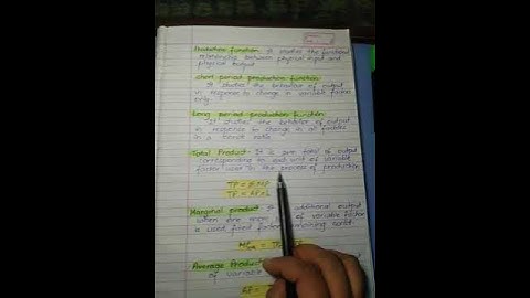 Production function #11theconomics #shabisatutorial