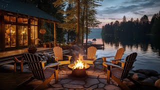 Tranquil Lakeside Campfire: Cozy Fire Sounds for Relaxation and Deep Sleep