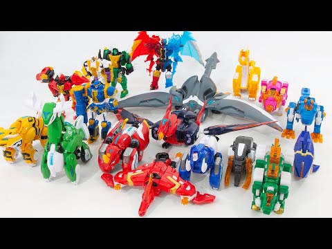 Super10x Ultimate <strong>Warriors</strong> MiniForce SuperDino7 ShenShouJinGang5 GodBeastKing Transformation