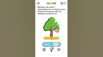 166 Monkey can pick 2 pineapples per 1 minutes, how many can he pick with 10 minutes on the tree
